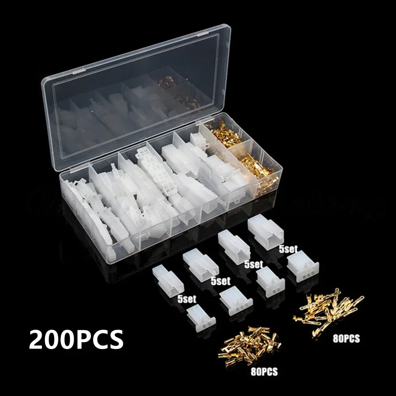 Car Motorcycle 580/380/200Pcs Electrical 2 3 4 6 9Pin Male Female Terminals Automotive 2.8 Plug Kit Boat Wire Connector Terminal