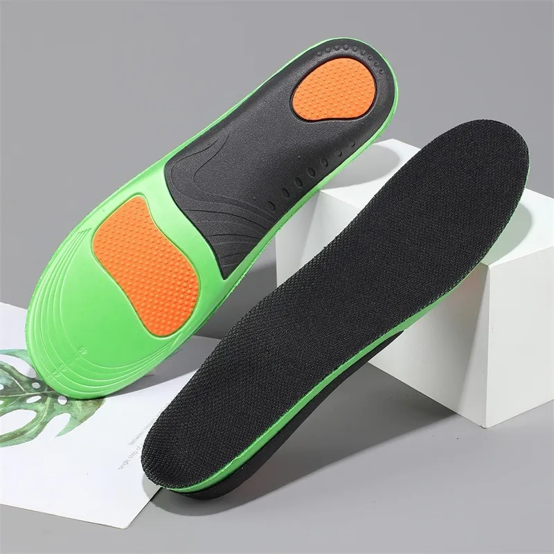 Unisex Arch Support Insoles - High Elastic Foam & Nylon Washers | Shock Absorption, Heel Cushion & Sole Protector for Sports, Wo