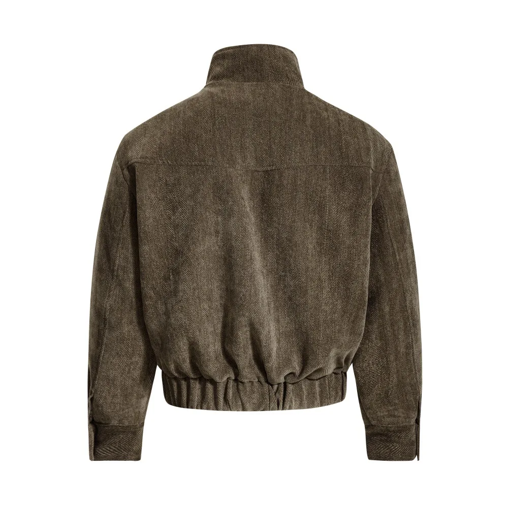 خريف شتاء جديد أزياء الرجال بلون الوقوف طوق كم طويل عارضة العصرية بسيطة الأساسية السترات الذكور الملابس معاطف قمم #2