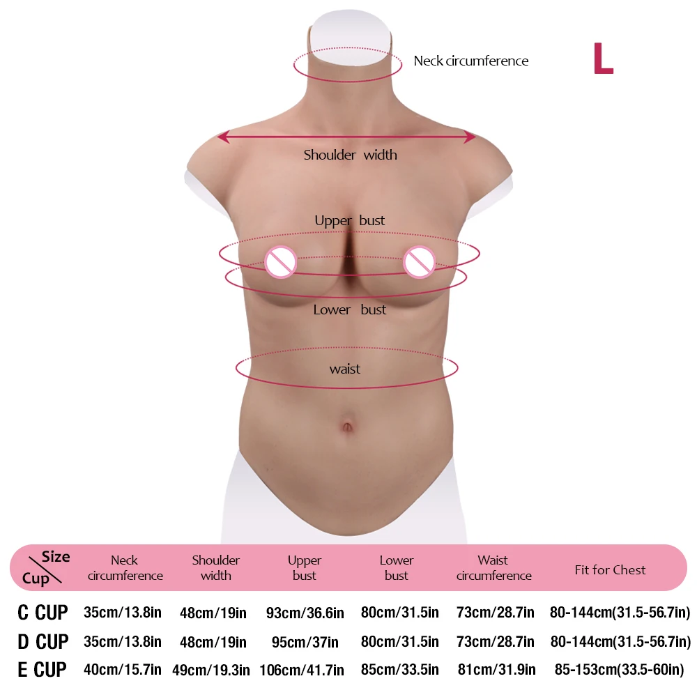 Silicone Fake Breast CDE Cup Chests Realistic Cosplay No-oil Artificial Boobs for Transgender Crossdressers Drag Queen Shemale