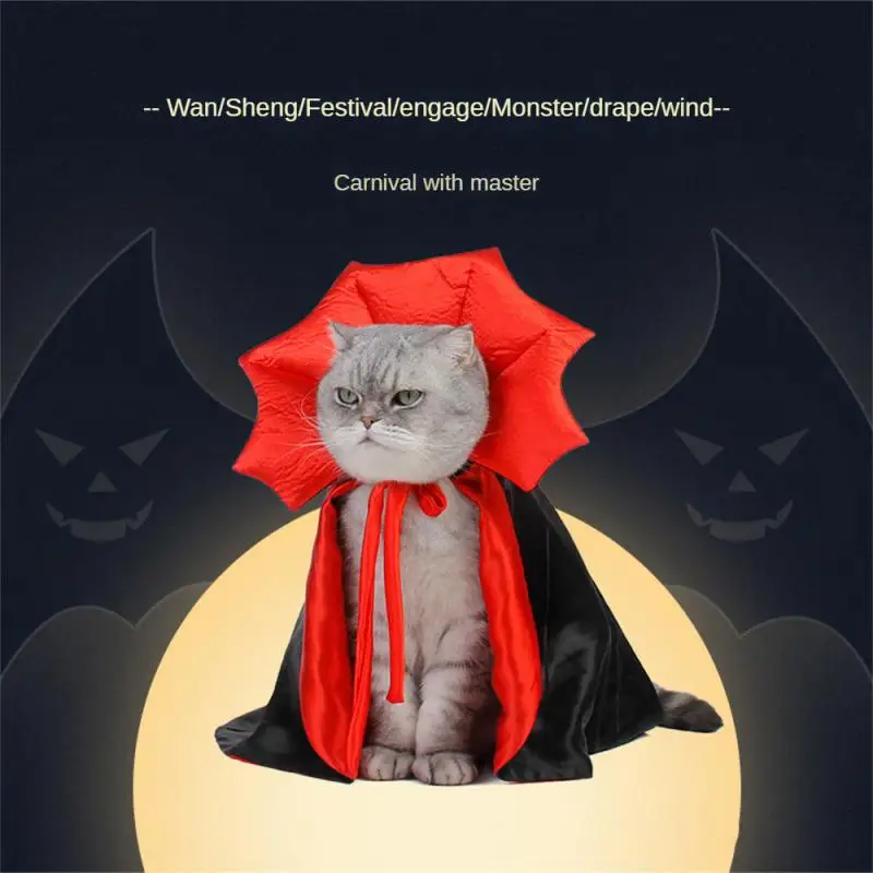 Cute Halloween Pet Costumes Cosplay Vampire Cloak For Small Dog Cat Kitten Puppy Dress Kawaii Pet Clothes Cat Accessoties Gift