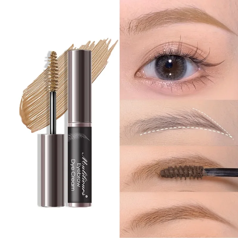Muliliours Four-Color Eyebrow Dye Cream Light Feather Natural Eyebrow Pencil Provides Natural and Three-Dimensional Coloring