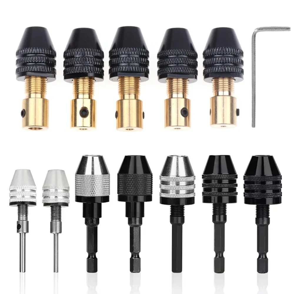 Mini Mandril Universal para Brocas Eletrônicas, Conjunto de Ferramentas Multifuncionais para Micro Furadeira Elétrica, Grampo de Fixação 2 2.35 3 3.17 4 5mm