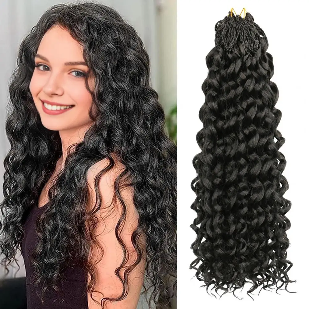 10 Inches Curly Wig Women Dreadlocks Curly Wig Bohemian Crochet Braiding Hair Deep Wave Synthetic Hair Ponytail Hair Extension