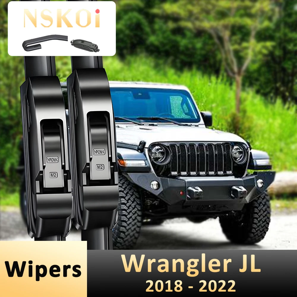 

Комплект передних дворников для Jeep Wrangler JL 2018-2022, щетки стеклоочистителя лобового стекла, аксессуары для 2019, 2020, 2021 годов
