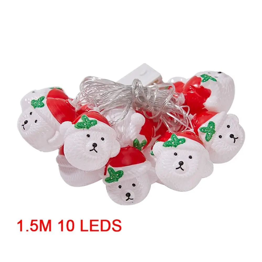 New 1.5M 10LED Christmas LED String Warm Light Colorful Festival Lamp Santa Claus Snowman DIY Garland Lights New Year