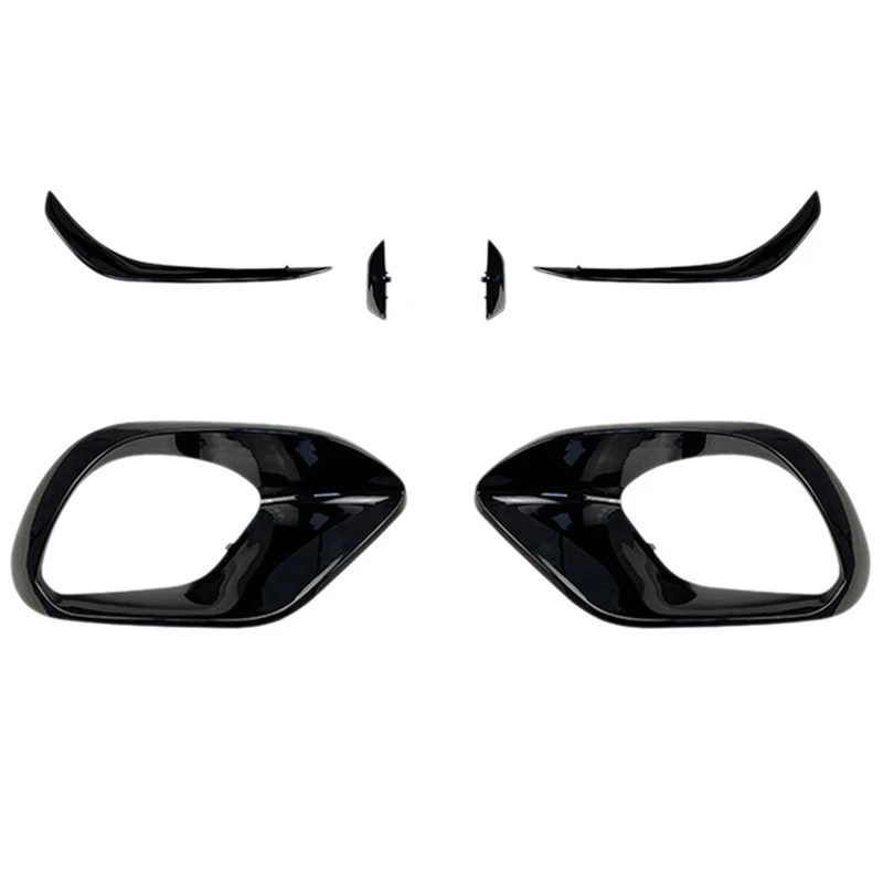 

Fog Light Cover For Mercedes Benz CLA45 C118 2020 2021 Glossy Black & Front Bumper Spoiler Fog Lights Decorative Cover