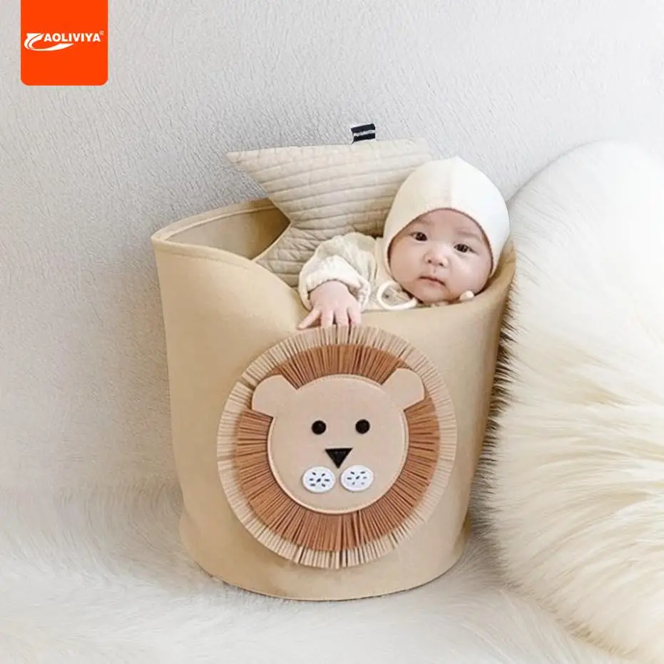 

Aoliviya TikTok Xiaohongshu горячая распродажа Южная Корея красивый большой емкости мультяшный животный войлок для хранения моющийся грязный C
