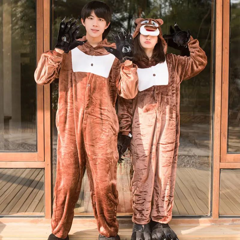 

Костюм для совместных выступлений родителей и детей в стиле мультфильма: комбинезон-медведь (коричневый лесной медведь), наряд для косплея