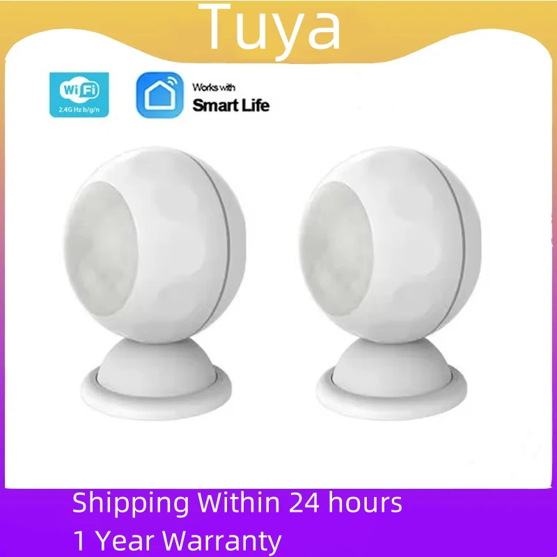 Timethinker Tuya WiFi Smart PIR Sensor Motion Sensor Home Automation Alarm System Motion Alarm with Magnet Bracket with IFTTT