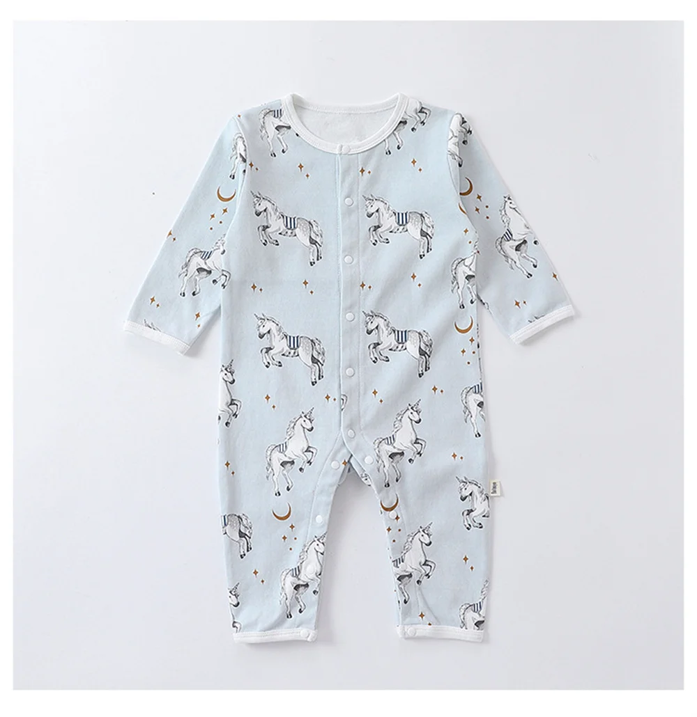 2023 Autumn/Winter ANIMAL PRINT Newborn Baby Boy Girl Clothes Ha Clothing Pajamas Romper Outfits 0-24M Long Sleeve Jumpsuit