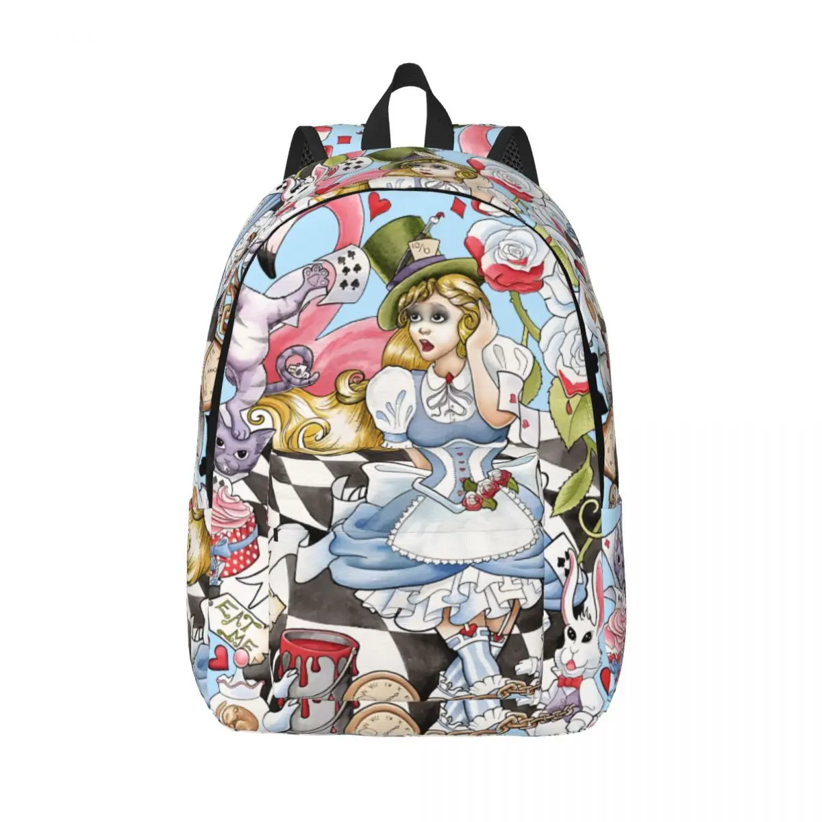 Birthday Alice In Wonderland Retro Washable Laptop Bag Disney Alice in Wonderland Film Kawaii Unisex Storage Bag For Work Office