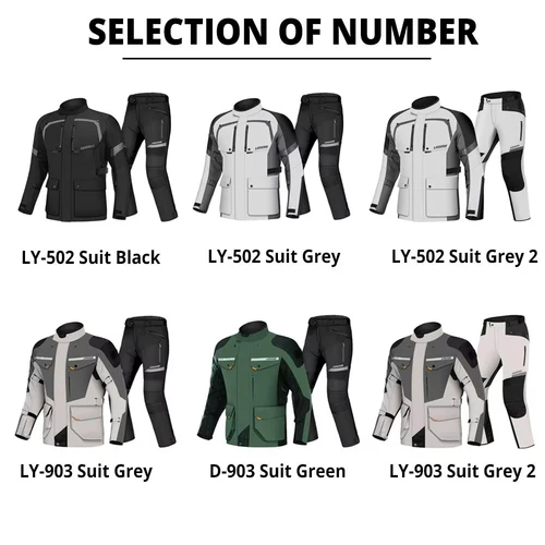 Imagen 2 del producto LYSCHY chaqueta de motocicleta, pantalones, traje impermeable para hombre, chaqueta de Moto, equipo de protección, ropa de armadura