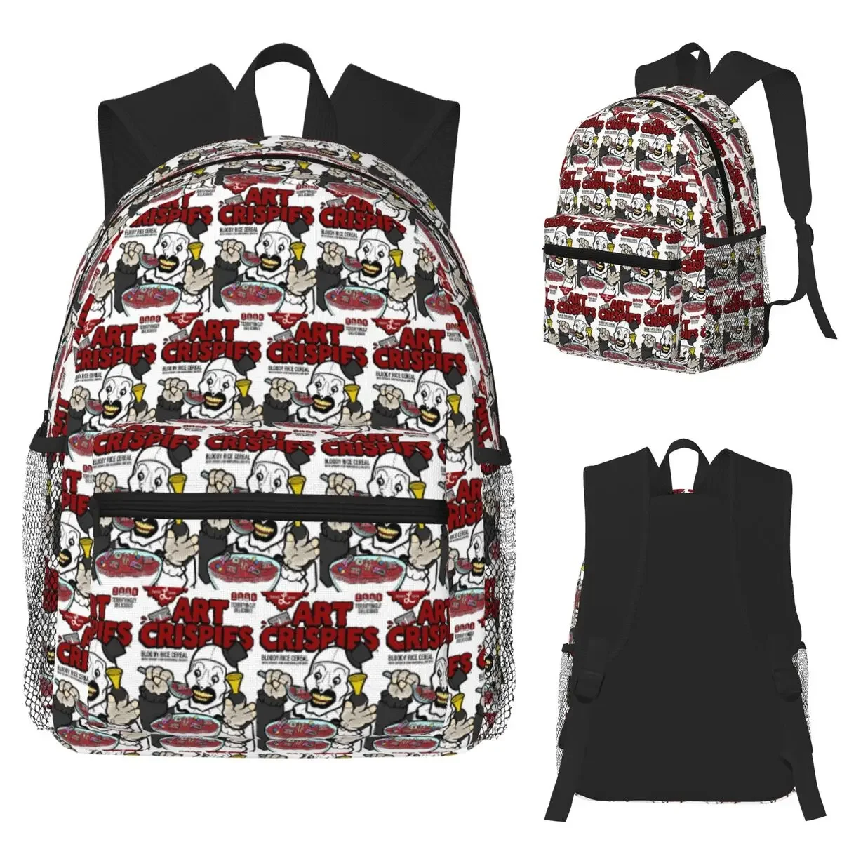 

Terrifier Horror Movie Student Backpack School Bag Hiking Travel Daypack for Men Women Fashion Bookbag Shoulder Bags