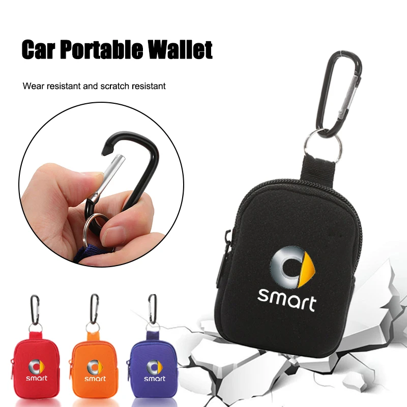 

Smart Logo Portable Storage Case Zipper Pouch Bag Earphone Headphone Cable Organizer For Mercedes Benz W203 W206 W220 W205 AMG