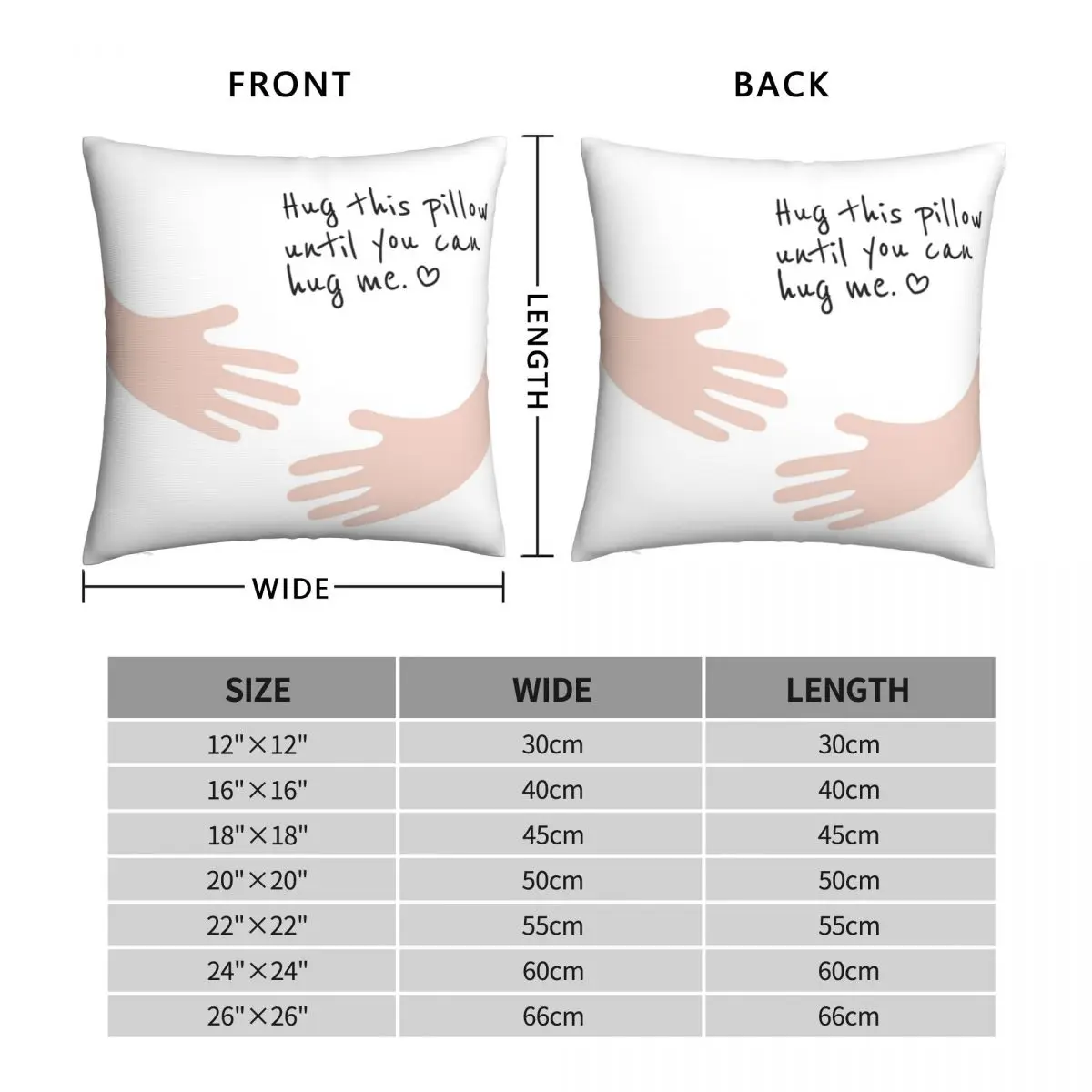 Hug This Until You Can Hug Me Square Pillowcase Polyester Linen Velvet Creative Decorative Throw Pillow Case Home Cushion Cover