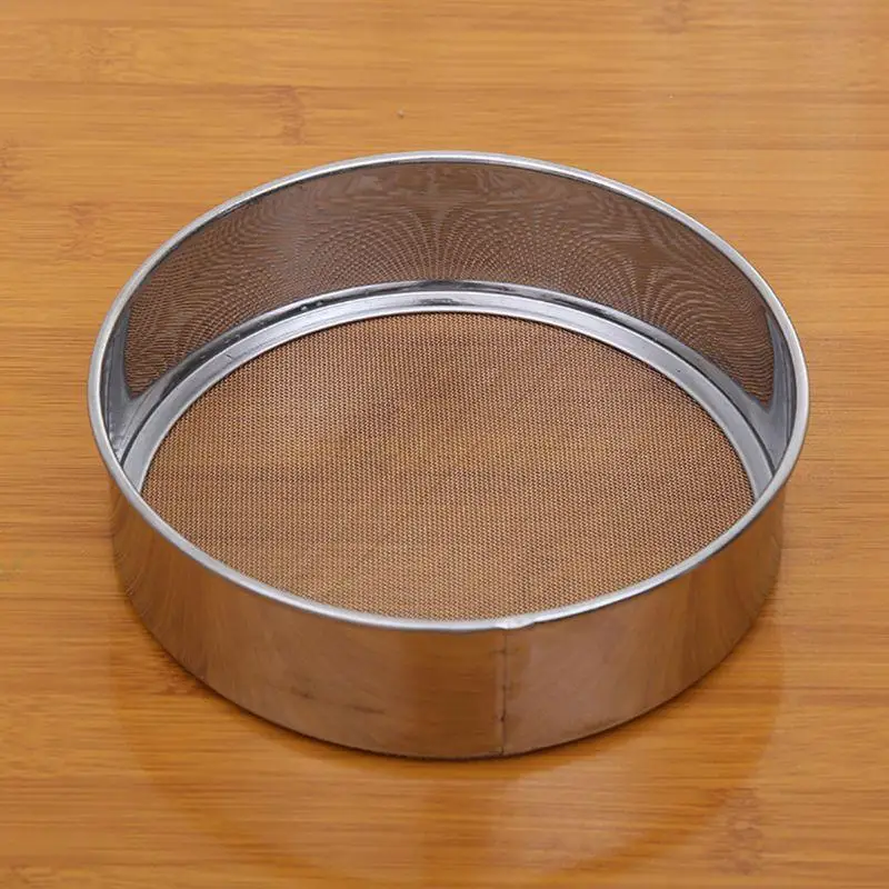 Stainless Steel Fine Mesh Oil Strainer Flour Colander Sifter Sieve Cake Baking C