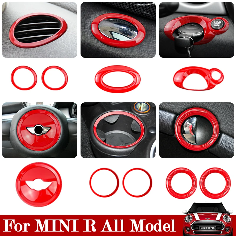 Car ABS Plastic Decorative Cover Interior Modification Sticker For BMW MINI ONE Cooper S R55 R56 R57 R58 R59 R60 R61 COUNTRYMAN