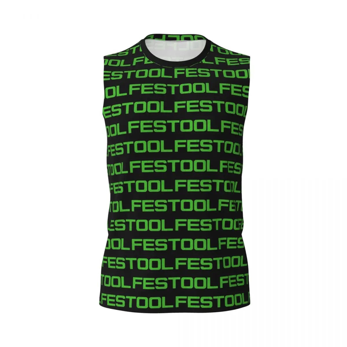 Festool Powertool Men Printed Sleeveless T-shirt Casual Hip Hop Street Style Beach Holiday Tank Tops