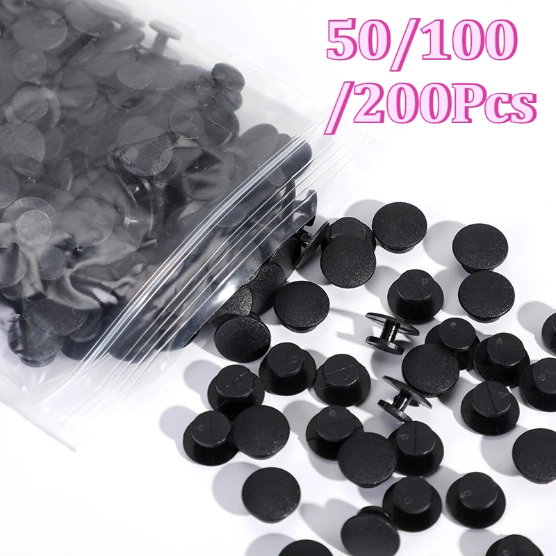 

Набор круглых пластиковых кнопок-пряжек (50/100/200 шт.) для обуви с отверстиями, универсальные аксессуары для садовой обуви, фурнитура для рукоделия