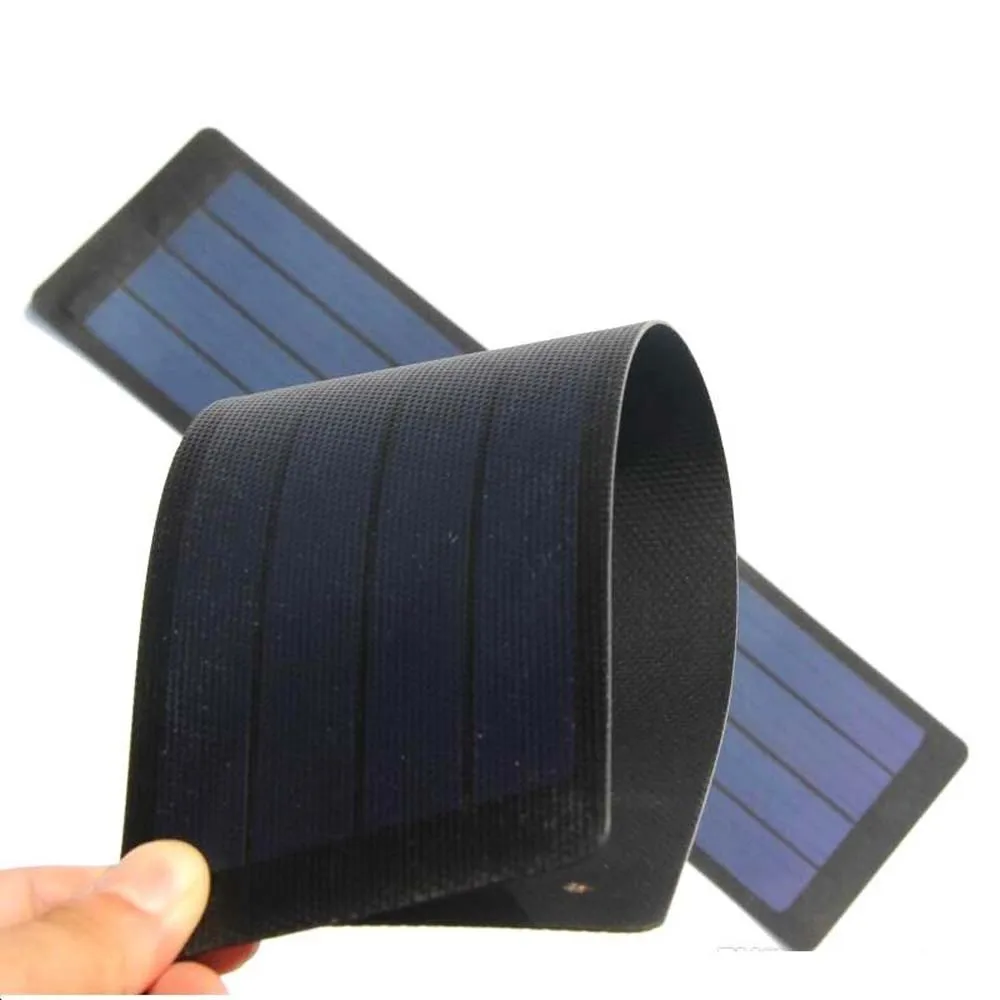 Portable 2W 6V Thin Film Roll up Bendable Amorphous Solar Panel Cell DIY for Car Camping Solar Charger