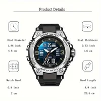 Montre de sport numérique pour homme avec fonction d'alarme, chronomètre, affichage de la date, boîtier en alliage - Parfaite pour les activités de plein air 5