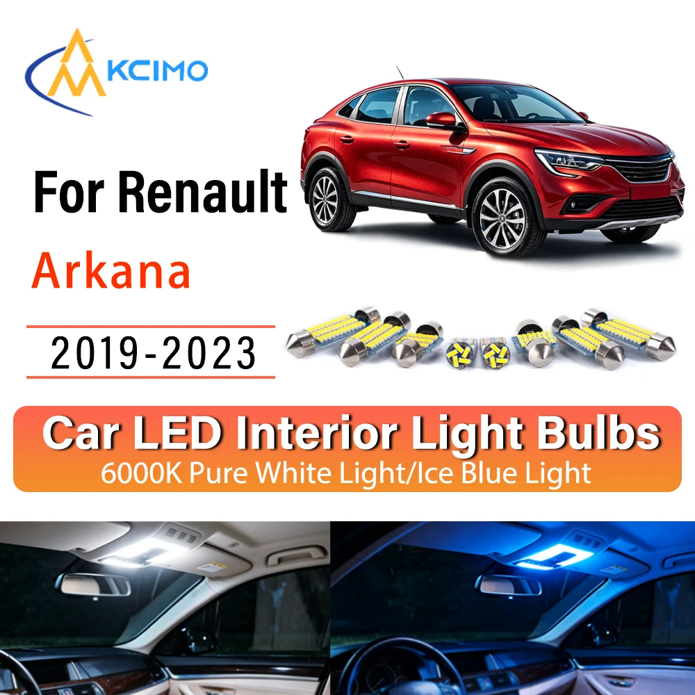 Premium Cozy LED Interior Lights For Renault Arkana 2019-2023 Super Bright, Quick Setup Blue Light, White Light Kit Sturdy