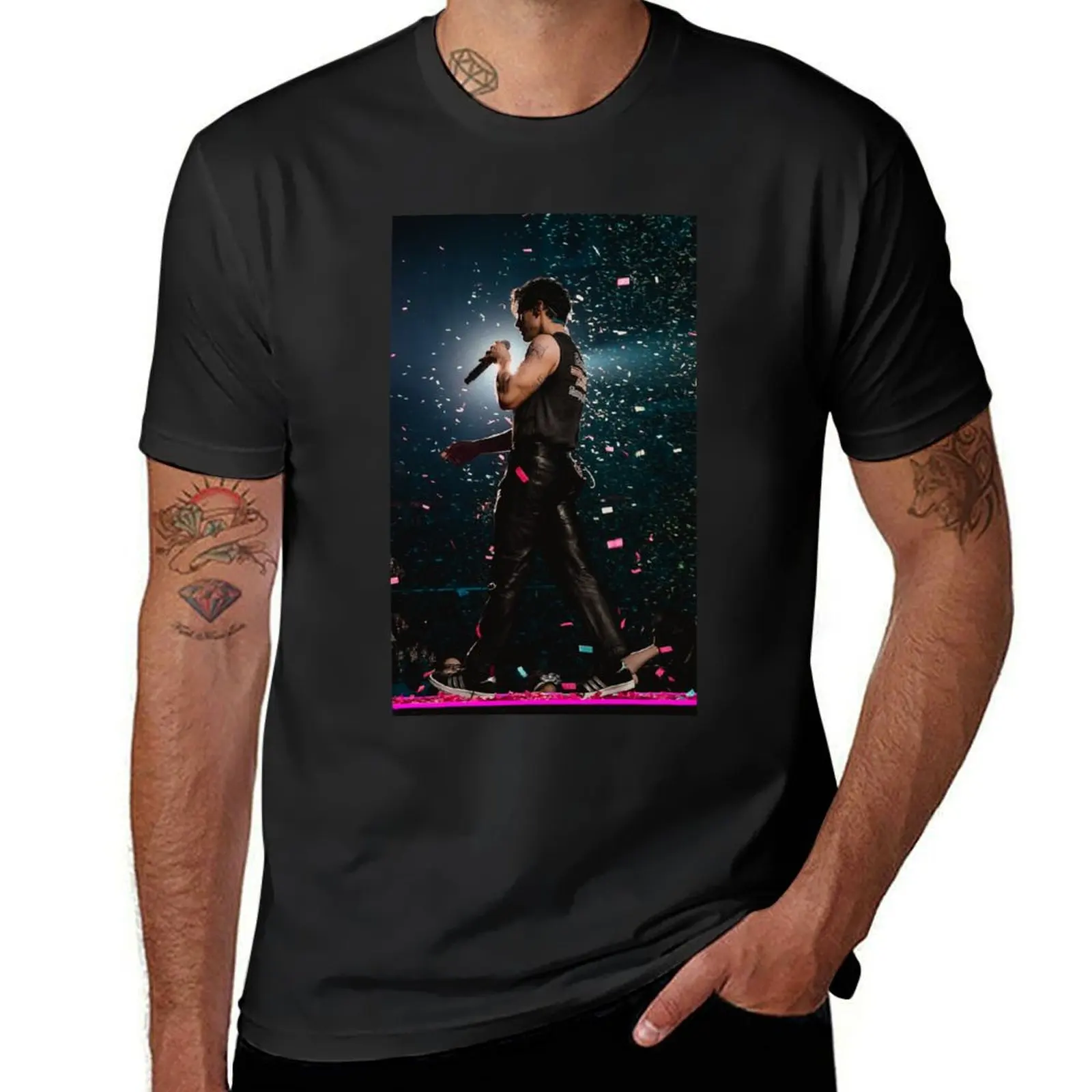 Joe Jonas Confetti Tour Photo T-Shirt cute tops Short sleeve tee sports fans Men's t shirts