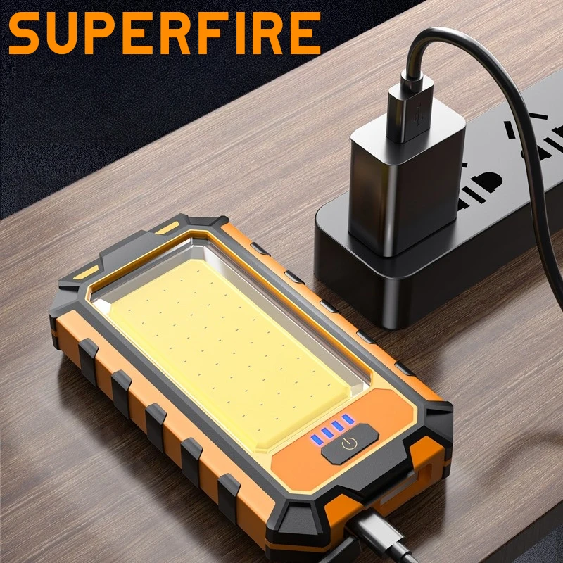 SuperFire G25 COB Work Lights Led lantern portable rechargeable lamps 3000mah Magnet Camping For Repairing Emergency Flashlights