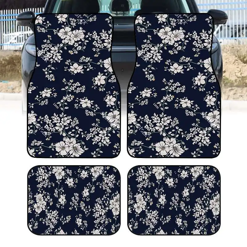 2pcs/4pcs Cool Printed Car Mats - Durable Floor Liners, Safe And Practical, Ideal Gift Choice, Long-Lasting, Suitable For Trucks