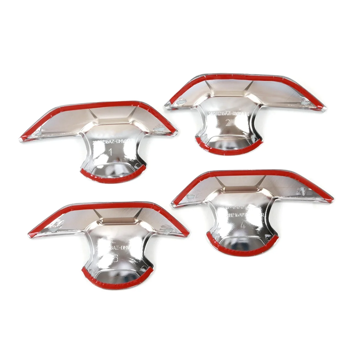 

#473Y Silver Car Door Handle Bowl Cover Trim Frame Door Handle Stickers for Toyota Avanza Premio Veloz Cross 2022+ (Silver)