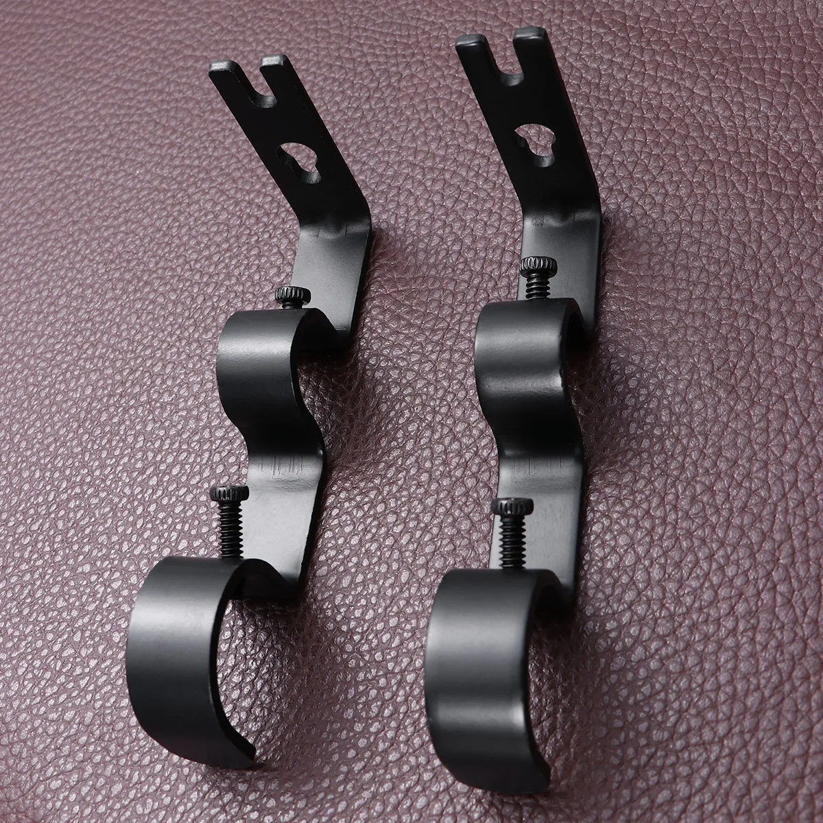 

2pcs Curtain Rod Accessories Black Mounting Holder Bracket for Shower Drapery Vintage Style Easy Install Sturdy Hardware