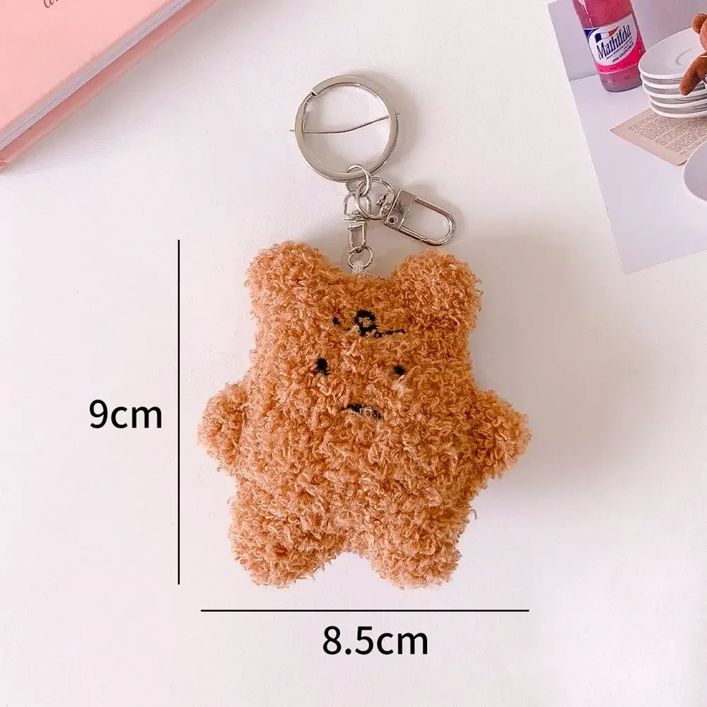 Stile coreano peluche orsetto bambola cartone animato animale portachiavi studente borsa ciondolo auto portachiavi ragazza decorazione accessori regali