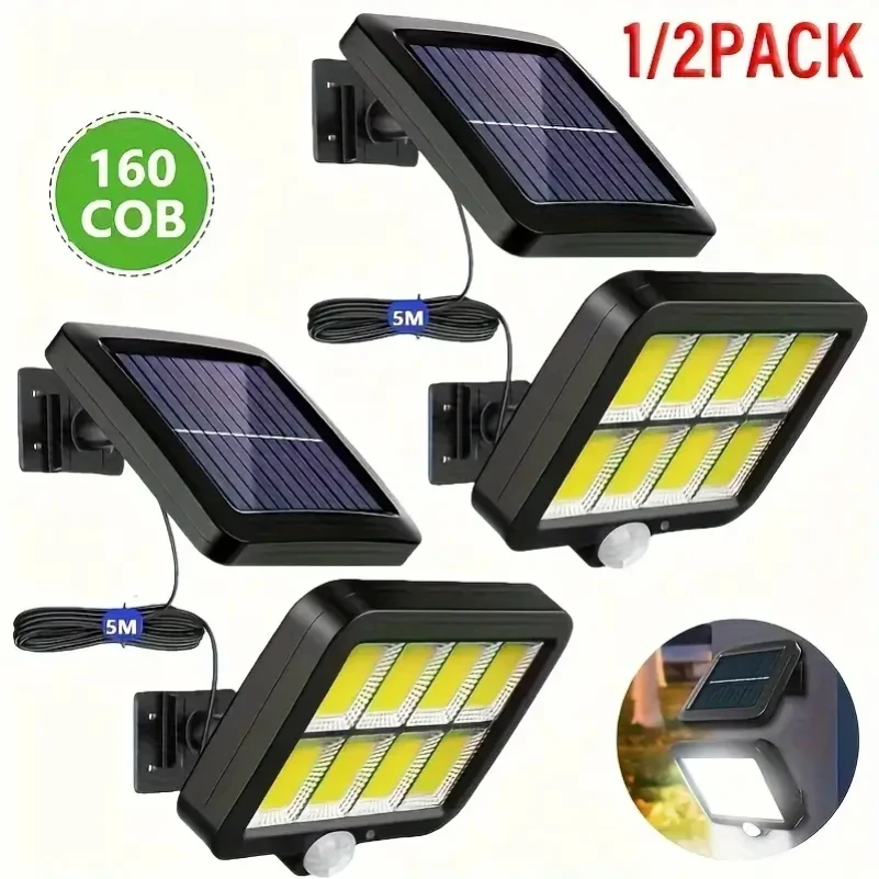 

Outdoor Solar Light Split Wall Lamp Waterproof Motion Sensor Solar Wall Lights Emergency Garden Street Patio Porch LED Light