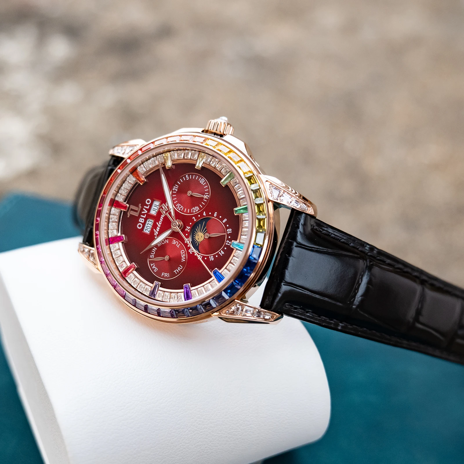 Relógio Clássico Masculino OBL - Moonphase Complication Watch avaliação e preço