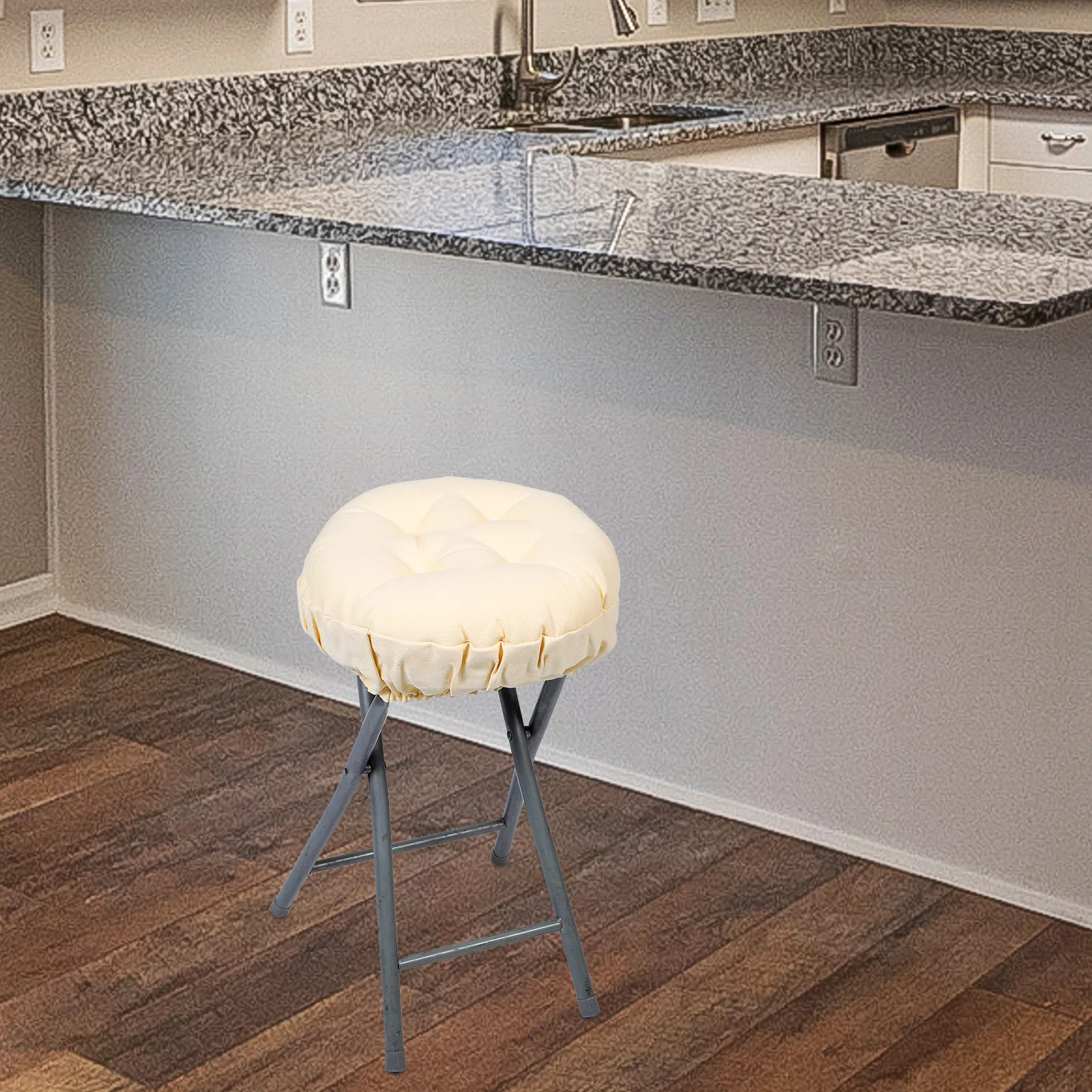 

Round Stool Covers Stretchable Elastic Thickened Seat Cushion Washable Non-Slip Protective Bar Stool Cover 30cm