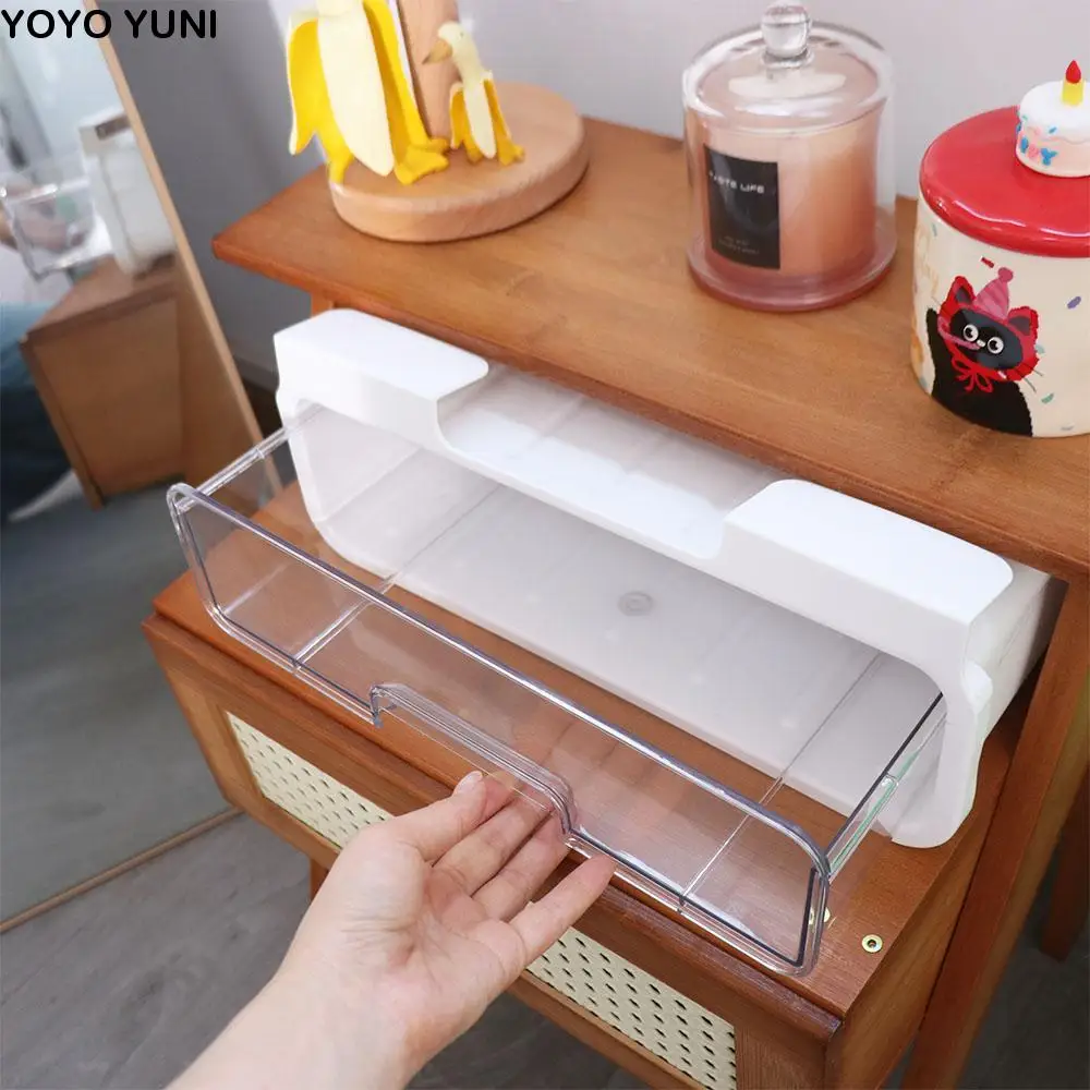 

Punch Free Under Table Storage Drawer Large Capacity Visible Drawer Storage Box Strong Load-bearing Capacity Space Saving