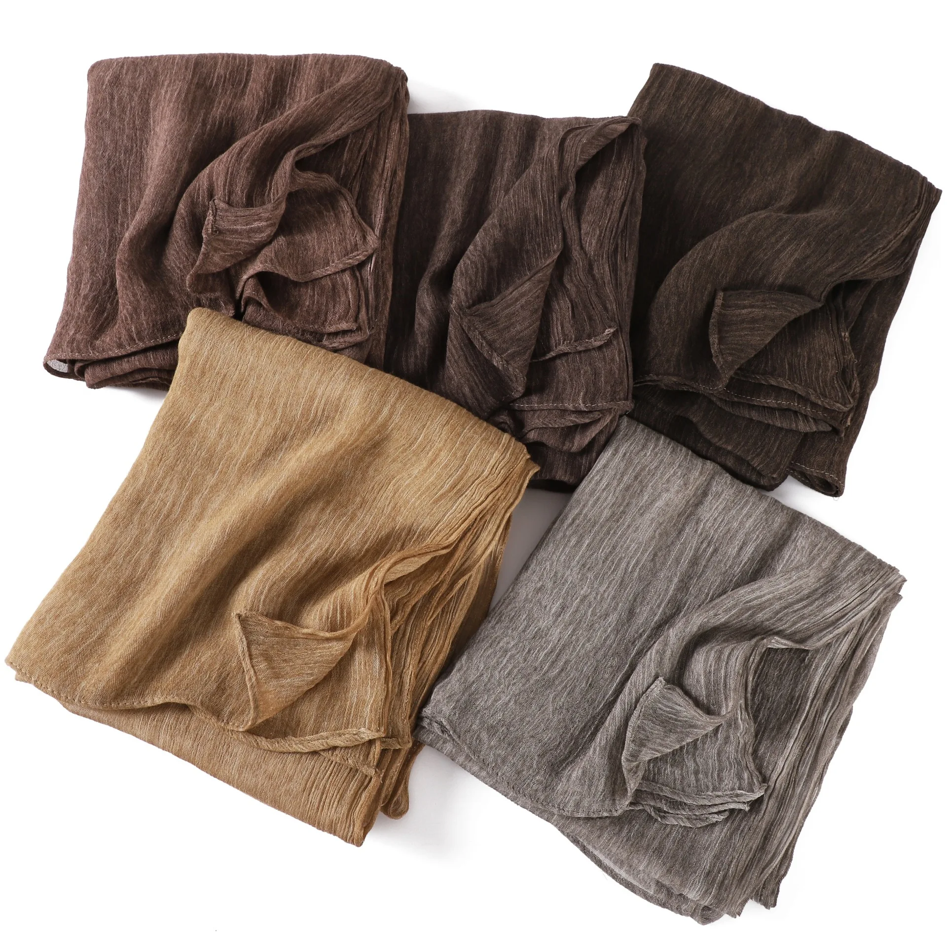 Nieuwe Viscose Winkle Lange Sjaal Moslim Hijab Vrouwen Cinkle Hoofddoek Islamitische Sjaals Wrap Tulband Bandana Hoofdband Bufanda Foulard