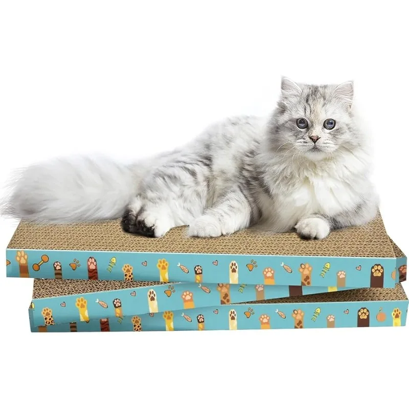 

Cardboard Cat Scratcher 3 Pack Refill Reversible Cat Scratching Pad Durable Cat Scratchers for Indoor Cats Kitten to Protect The