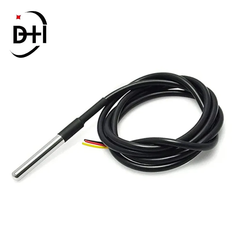 1Pc DS18B20 Stainless Steel Waterproof DS18b20 1m 3m 5m Thread Temperature Probe Temperature Sensor 18B20 Cable For Arduino