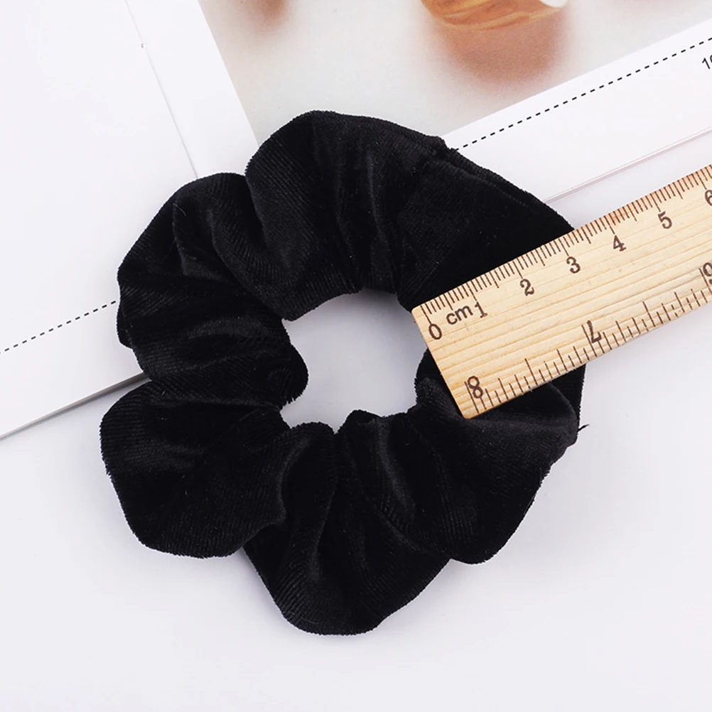 

5 Pcs Velvet Ring Elastic Tie Women Girl Hair Rope Stylish Daily Wear Gift Accessories Hair Tools Stylish Design