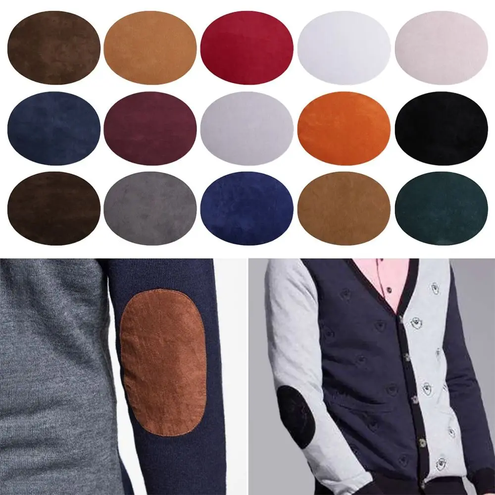 Bag Clothing Accessories Suede Suede Fabric Patch Oval Iron-on Elbow Patches Iron On Patches Sweatshirt