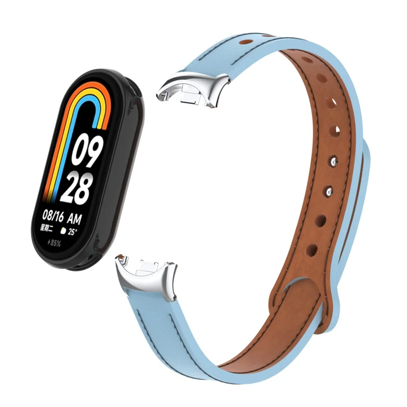 حزام من الجلد ل شاومي الفرقة 8 الأساور الرجال النساء سوار ل شاومي Miband 8 NFC ساعة ذكية اكسسوارات الموضة
