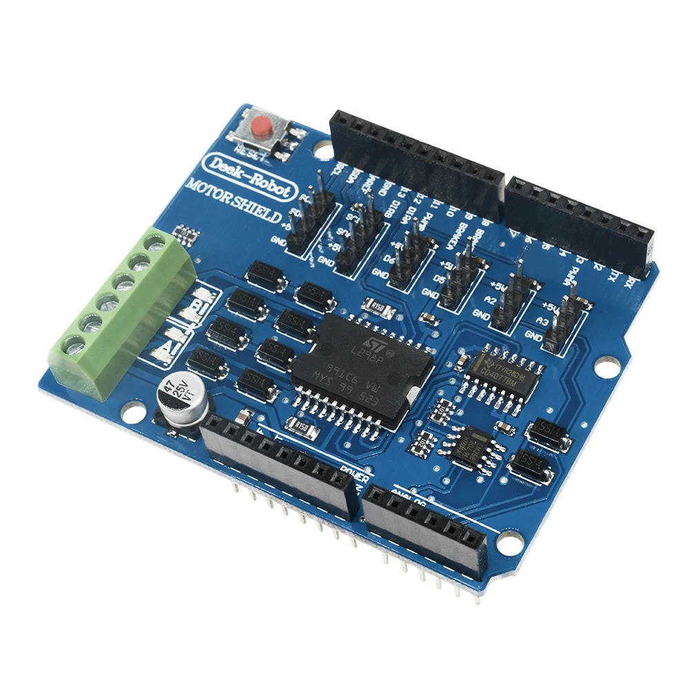 L298P シールド DC モータードライバーシールドボードモジュールドライブ拡張ボード Arduino ボードシールドリレー