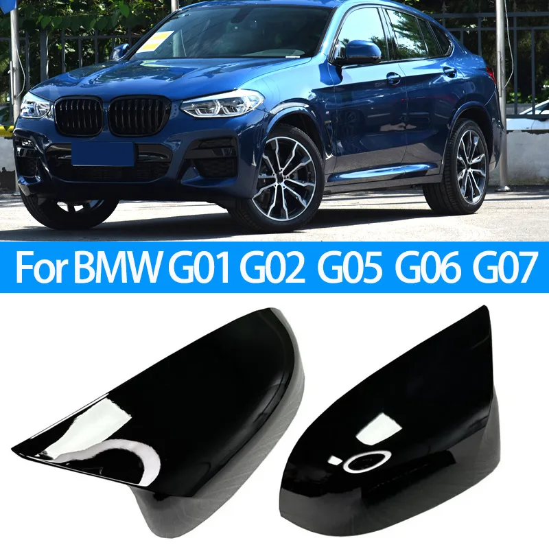 Couvercle de rétroviseur latéral de voiture, remplacement du capuchon de rétroviseur, fibre de carbone, BMW Bery G01, Tage G02, X5, G05, X6, G06, X7, G07, 18-21