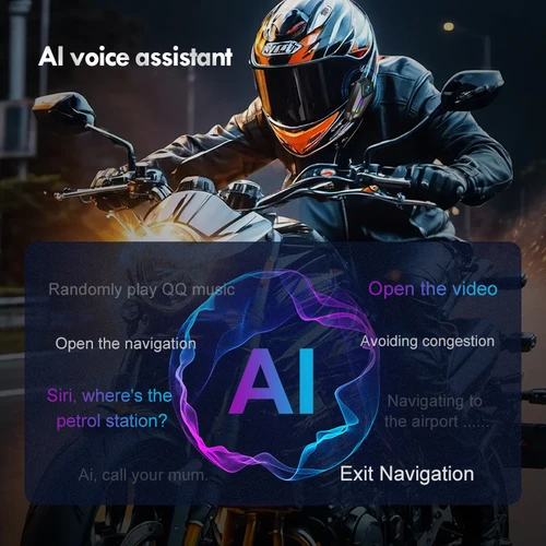 Imagen 2 del producto Luvin G8 intercomunicador para motocicleta casco auriculares Bluetooth reproductor de música impermeable altavoz 300M freedconn para motocicleta
