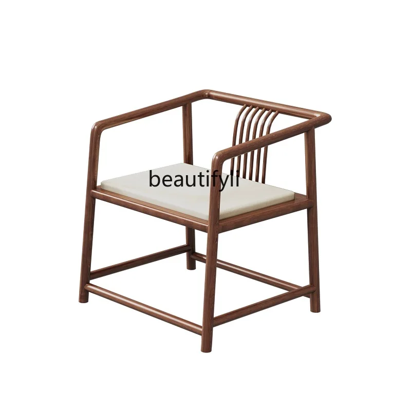 

Chinese black walnut solid wood official hat Taishi armchair furniture Chinese master chair three-piece set