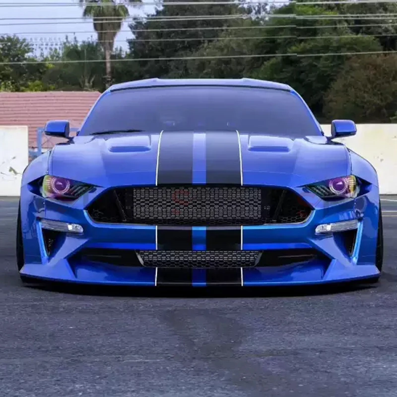 

Комплект обвеса CD Wide Body из смолы для Ford Mustang 2018-2022: передний сплиттер, расширители колесных арок, заднее антикрыло, боковые пороги