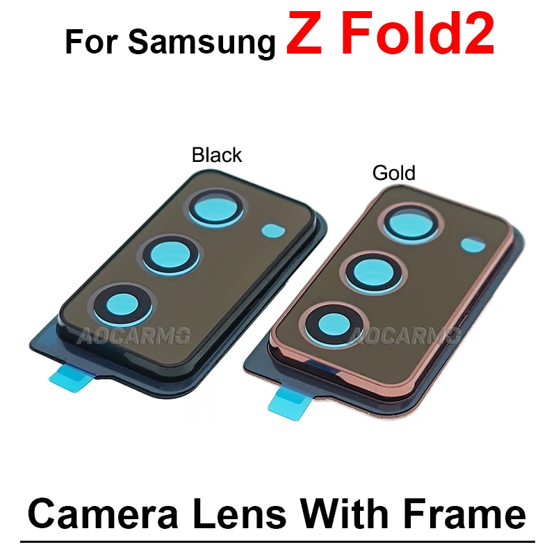 For Samsung Galaxy Z Fold 2 3 4 5 Fold2 fold3 Fold4 Fold5 Rear Back Camera Lens With Frame Replacement Part F926 F9160 F936 F946