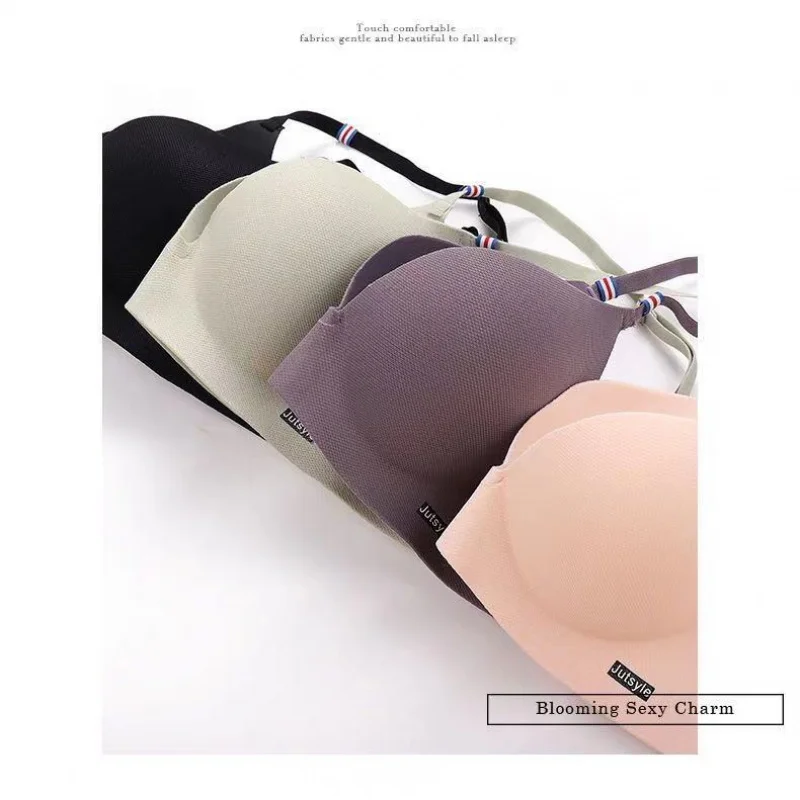 Reggiseno sexy ispessito per studentessa di biancheria intima senza traccia di un pezzo con reggiseno senza anelli in acciaio commercio estero caldo